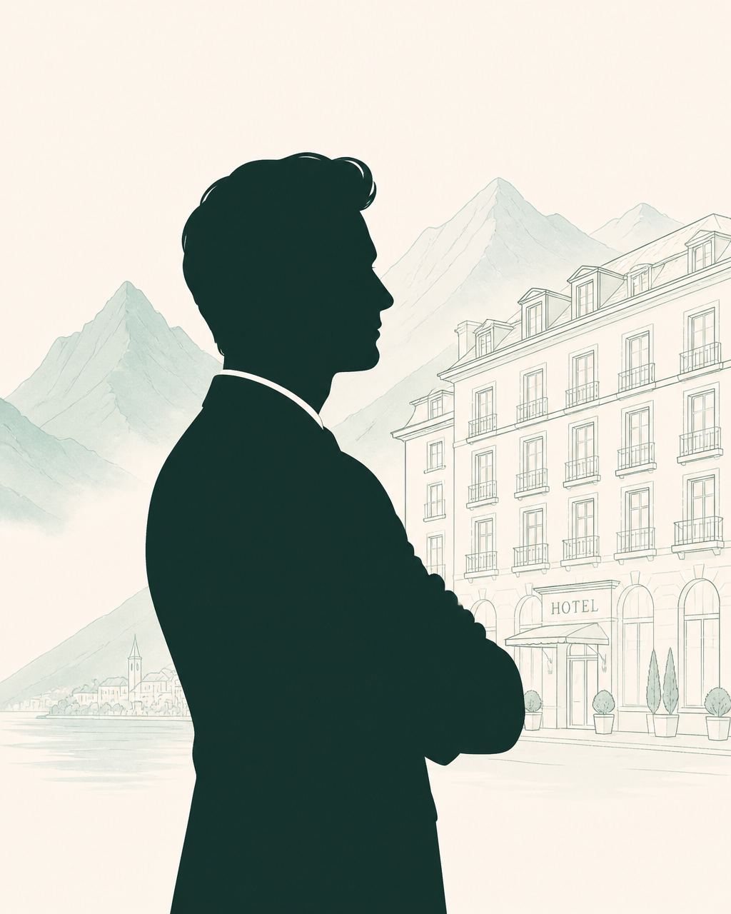 Illustrated portrait of Bence Pálinkás